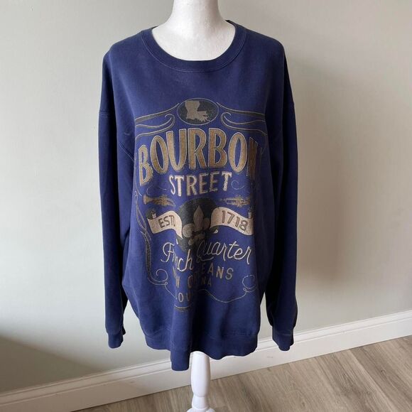 Vintage Unisex XL French Quarter New Orleans Crewneck Sweatshirt Retro Graphic - Picture 2 of 6